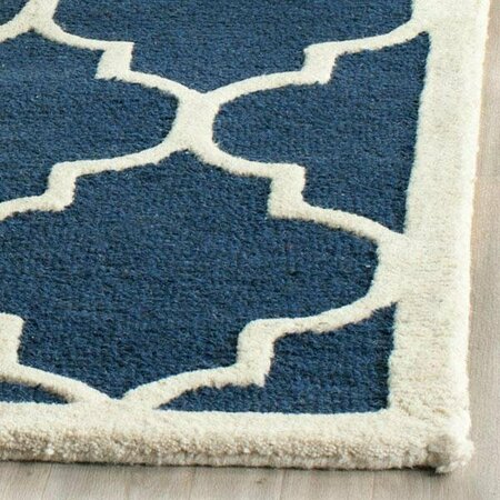 Safavieh Cambridge Hand Tufted Accent Rug, Navy and Ivory - 2 x 3 ft. CAM134G-2